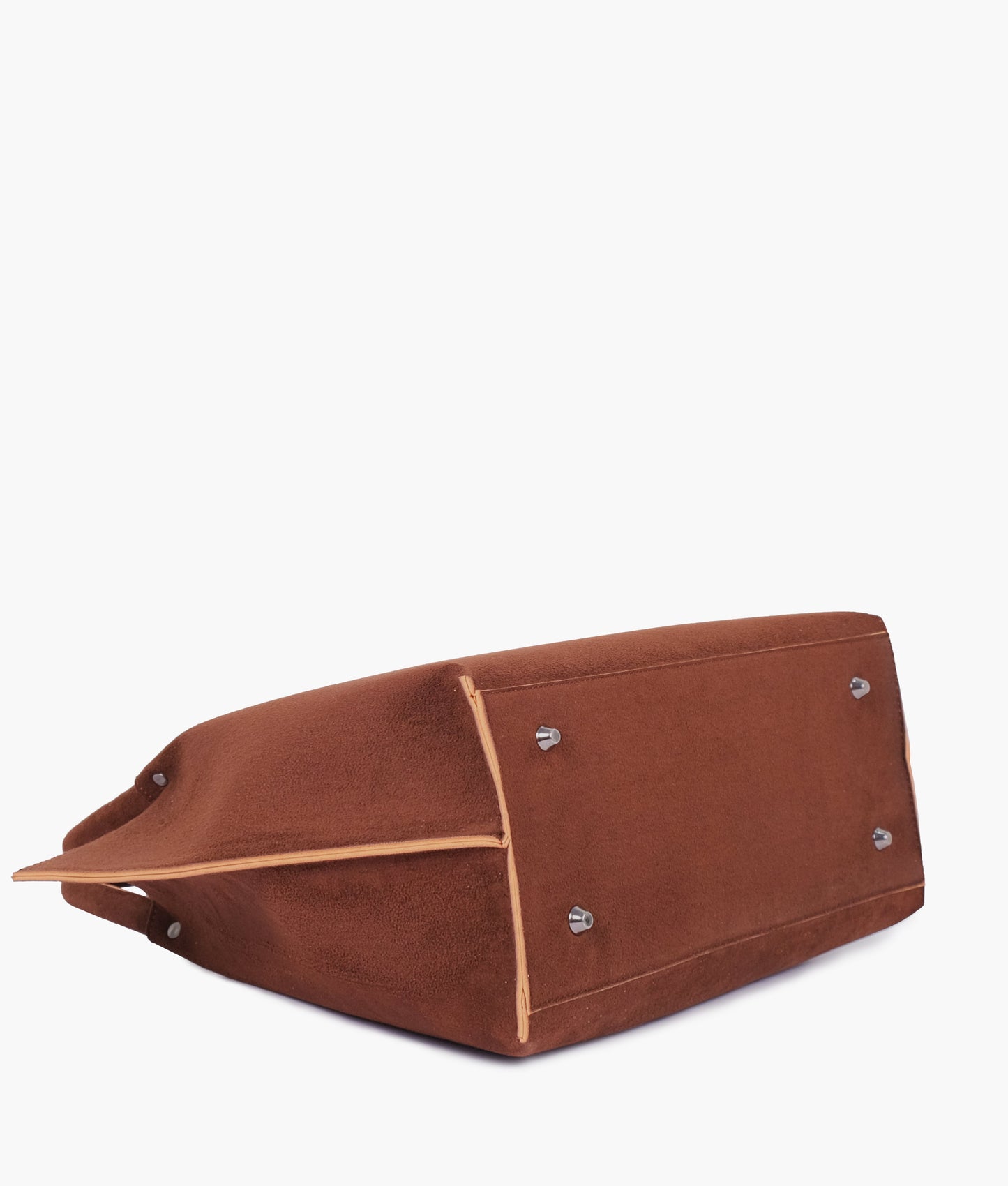 Horse brown suede tote bag