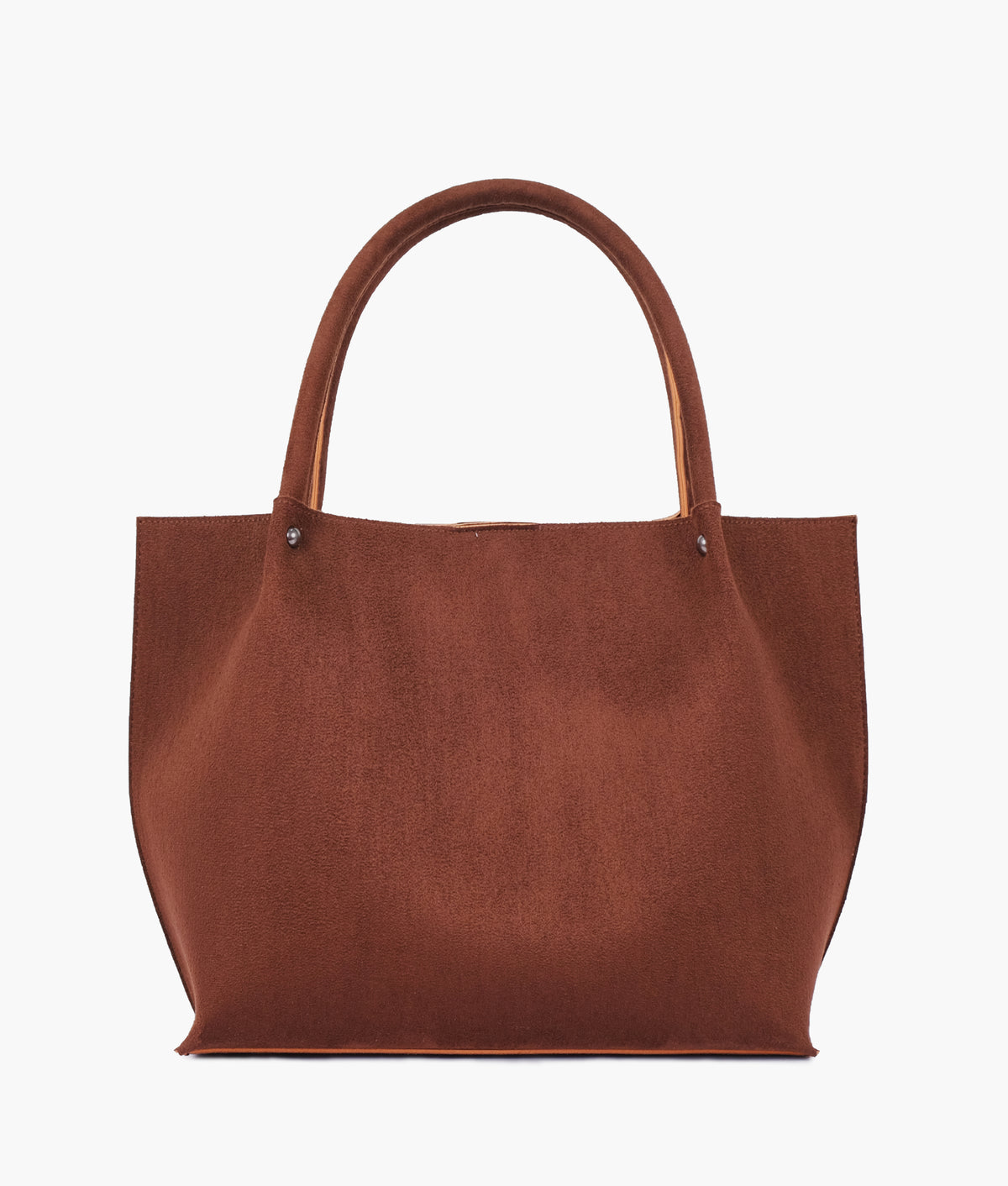 Horse brown suede tote bag