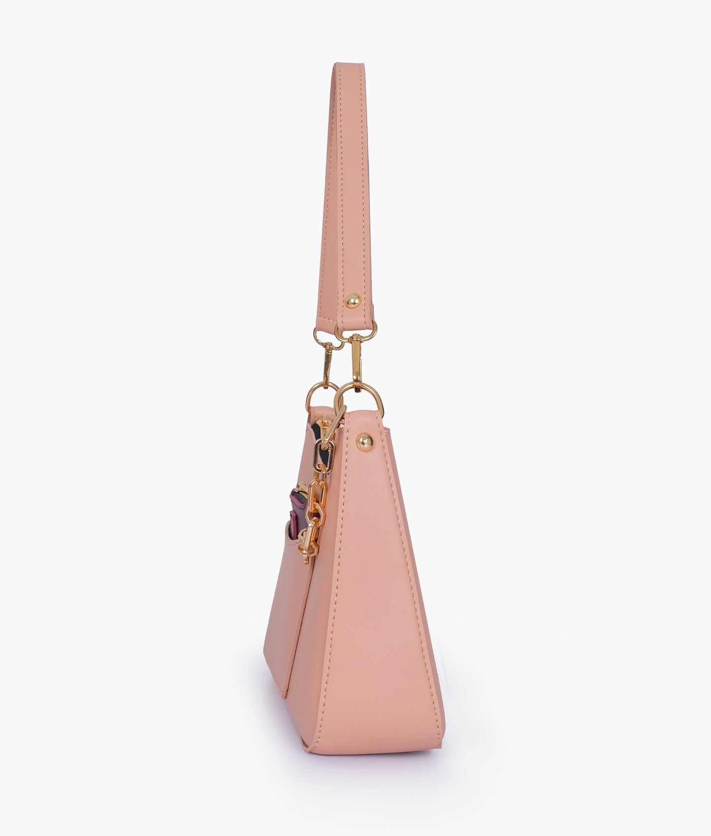 Peach hobo evening bag