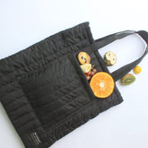 Black Puffer Tote Bag