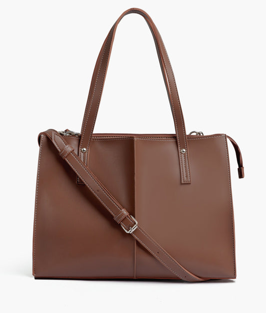 Brown work tote bag