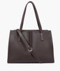 Dark brown work tote bag