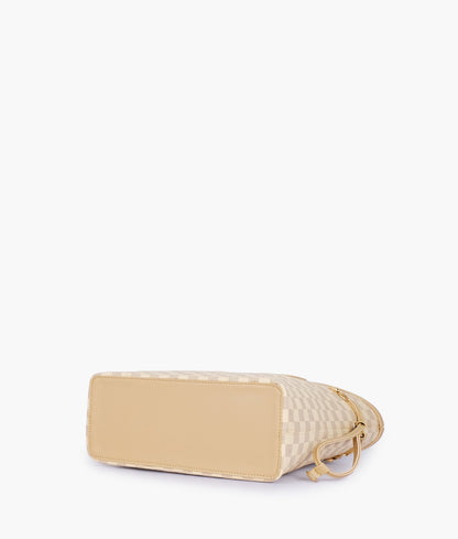 Off-white checkered neverfull tote bag