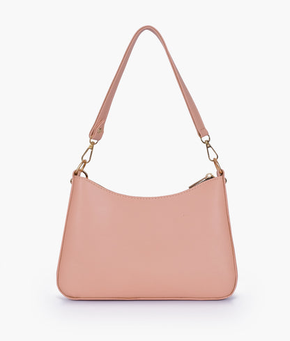 Peach hobo evening bag